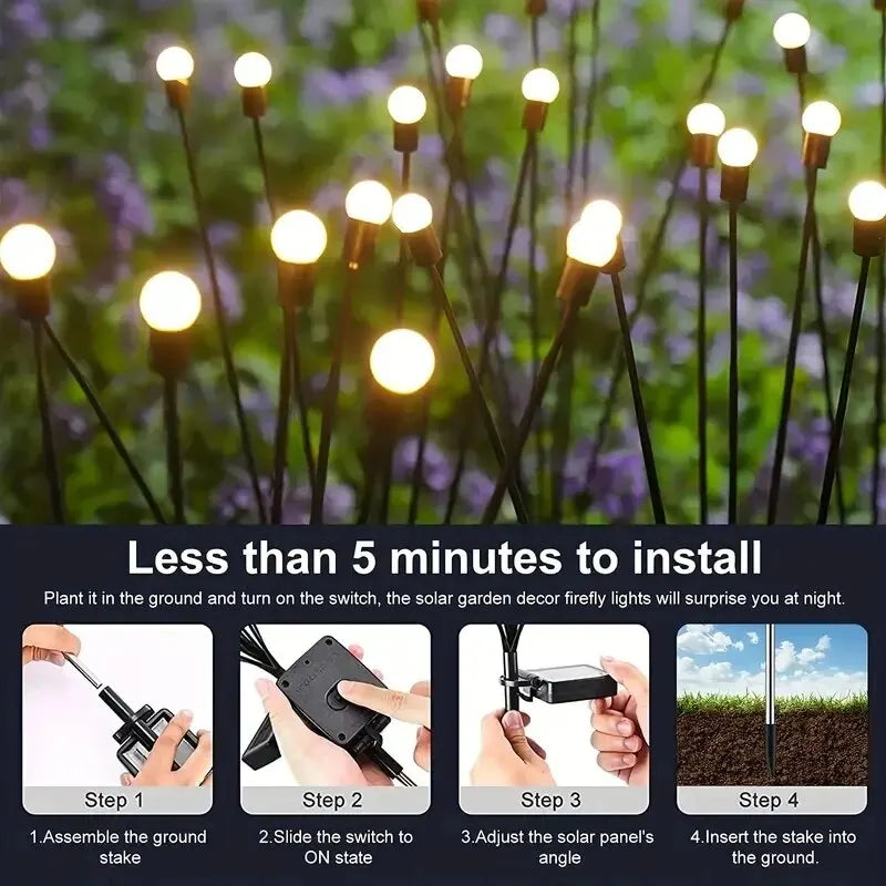 Solar Firefly Garden Lights (10 LED - IP65)