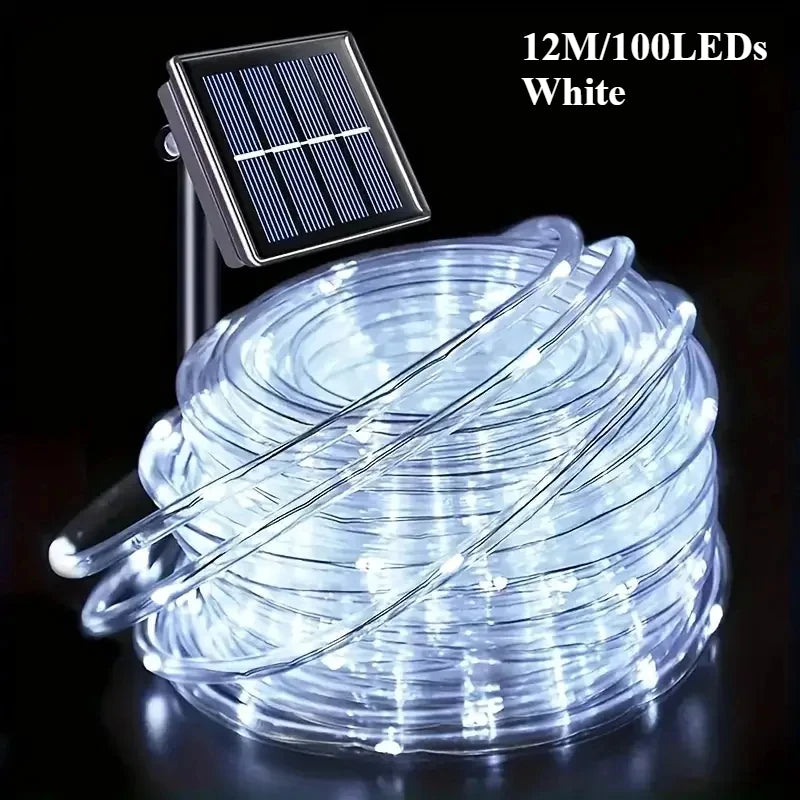 Solar Panel LED Rope Lights (Outdoor Waterproof)