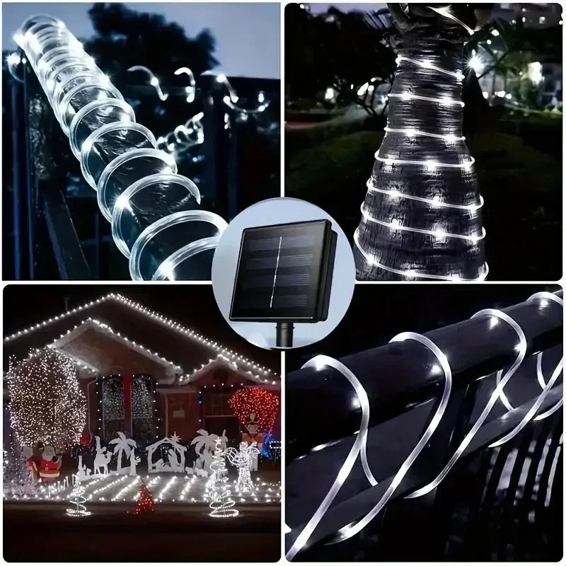 Solar Panel LED Rope Lights (Outdoor Waterproof)